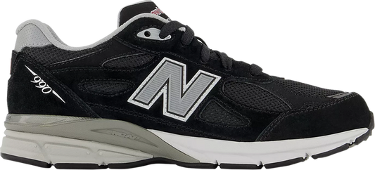 נעלי סניקרס 990v3 Big Kid Wide 'Black Grey' של המותג ניו באלאנס בצבע שָׁחוֹר עשויות רֶשֶׁת