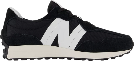 נעלי סניקרס 327 Big Kid 'Black White' של המותג ניו באלאנס בצבע שָׁחוֹר עשויות סינתטי