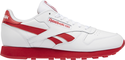 נעלי סניקרס Classic Leather 'White Vector Red' של המותג ריבוק בצבע לבן עשויות עוֹר