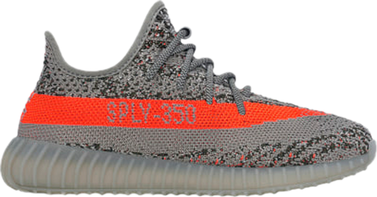 נעלי סניקרס Yeezy Boost 350 V2 Kids 'Beluga Reflective' של המותג אדידס בצבע אפור עשויות ניילון פוליאסטר Primeknit