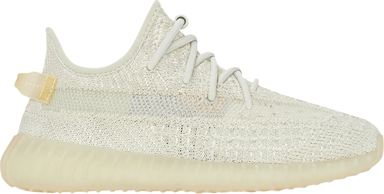 נעלי סניקרס Yeezy Boost 350 V2 Kids 'Light' של המותג אדידס בצבע לבן עשויות ניילון פוליאסטר Primeknit