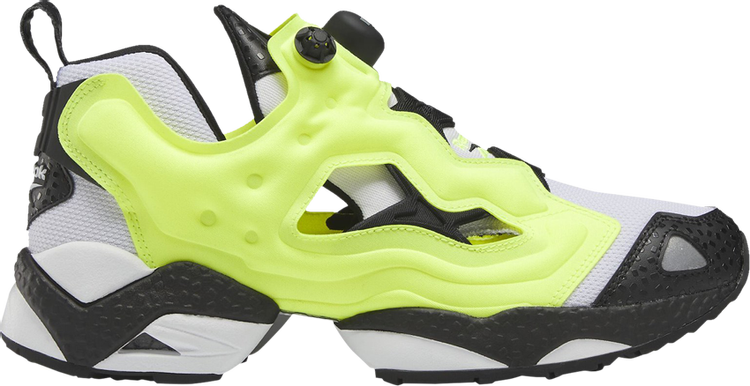 נעלי סניקרס InstaPump Fury 95 'Solar Yellow' של המותג ריבוק בצבע צהוב עשויות סינתטי