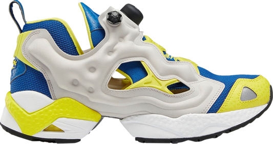 נעלי סניקרס InstaPump Fury 95 'Impact Blue Bright Yellow' של המותג ריבוק בצבע כְּחוֹל עשויות סינתטי