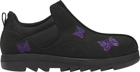 נעלי סניקרס Needles x Beatnik 'Black Purple' של המותג ריבוק בצבע שָׁחוֹר עשויות עור (זמש)
