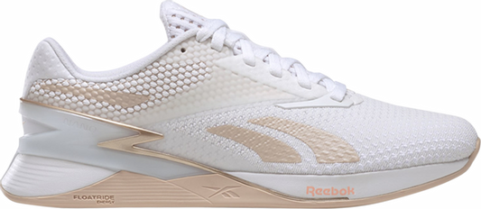נעלי סניקרס Wmns Nano X3 'White Soft Ecru' של המותג ריבוק בצבע לבן עשויות בד ארוג Flexweave