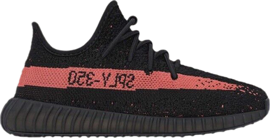 נעלי סניקרס Yeezy Boost 350 V2 Kids 'Red' של המותג אדידס בצבע שָׁחוֹר עשויות ניילון פוליאסטר Primeknit