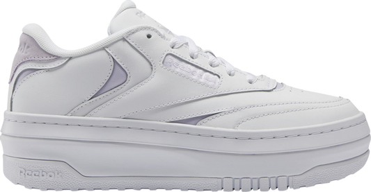 נעלי סניקרס Wmns Club C Extra 'White Luminous Lilac' של המותג ריבוק בצבע לבן עשויות עוֹר