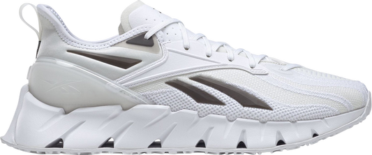 נעלי סניקרס Wmns Zig Kinetica 3 'White Black' של המותג ריבוק בצבע לבן עשויות בד ארוג Flexweave