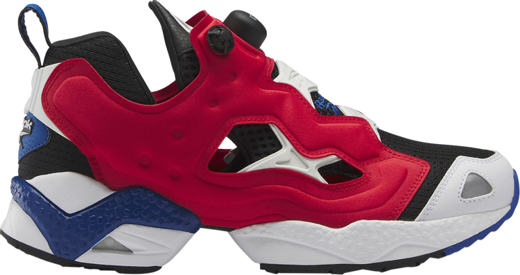 נעלי סניקרס InstaPump Fury 95 'Black Vector Red' של המותג ריבוק בצבע אָדוֹם עשויות טֶקסטִיל