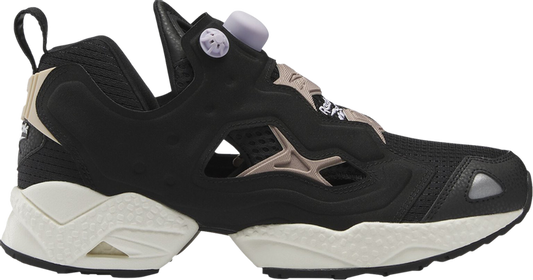 נעלי סניקרס InstaPump Fury 95 'Black Taupe' של המותג ריבוק בצבע שָׁחוֹר עשויות טֶקסטִיל