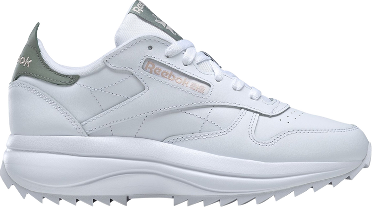 נעלי סניקרס Wmns Classic Leather SP Extra 'White Harmony Green' של המותג ריבוק בצבע לבן עשויות עוֹר