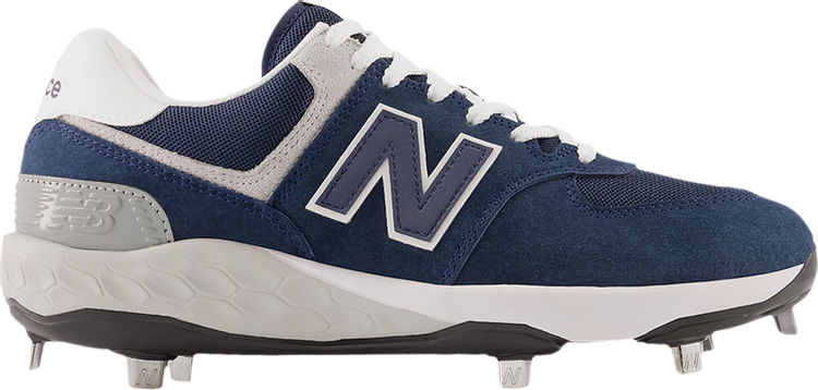 נעלי סניקרס Fresh Foam X 574 Cleat 'Navy' של המותג ניו באלאנס בצבע כְּחוֹל עשויות עור (זמש)