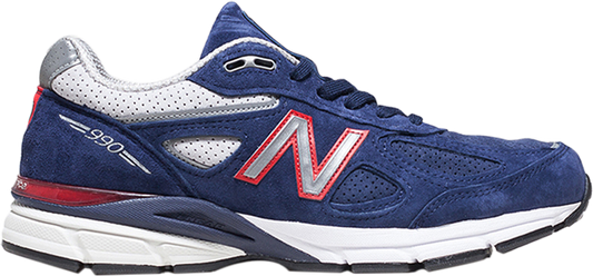 נעלי סניקרס 990v4 Made in USA 'Navy Red' של המותג ניו באלאנס בצבע כְּחוֹל עשויות 