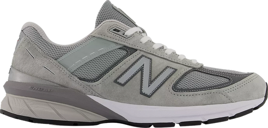 נעלי סניקרס 990v5 Made in USA 6E Wide 'Castlerock' של המותג ניו באלאנס בצבע אפור עשויות רֶשֶׁת