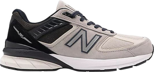 נעלי סניקרס 990v5 Made in USA 'Light Grey Navy' של המותג ניו באלאנס בצבע אפור עשויות 