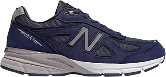 נעלי סניקרס 990v4 Made In USA 'Navy Silver' של המותג ניו באלאנס בצבע כְּחוֹל עשויות 