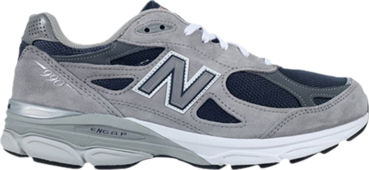 נעלי סניקרס 990v3 Made In USA 'Grey Navy' של המותג ניו באלאנס בצבע אפור עשויות 