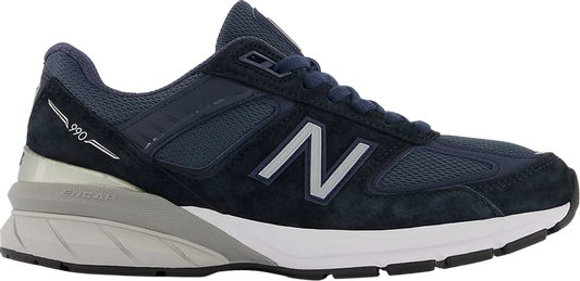 נעלי סניקרס 990v5 Made In USA 4E Wide 'Navy' של המותג ניו באלאנס בצבע כְּחוֹל עשויות רֶשֶׁת