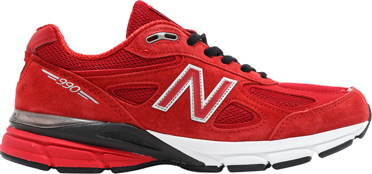 נעלי סניקרס 990v4 Made in USA 'Red' של המותג ניו באלאנס בצבע אָדוֹם עשויות 