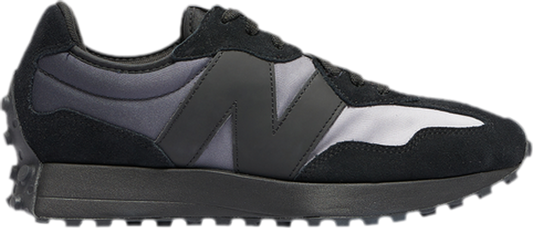 נעלי סניקרס 327 'Black Summer Fog' של המותג ניו באלאנס בצבע שָׁחוֹר עשויות עור (זמש)
