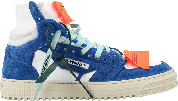 נעלי סניקרס Off-White Off-Court 3.0 High 'Bright Blue' של המותג אוף וויט בצבע כְּחוֹל עשויות עור (זמש)