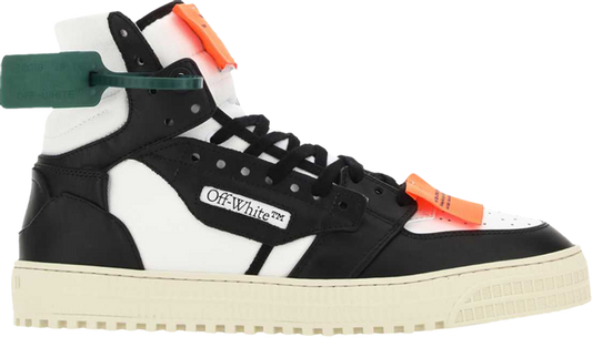 נעלי סניקרס Off-White Off-Court 3.0 High 'Black White' 2023 של המותג אוף וויט בצבע שָׁחוֹר עשויות עוֹר