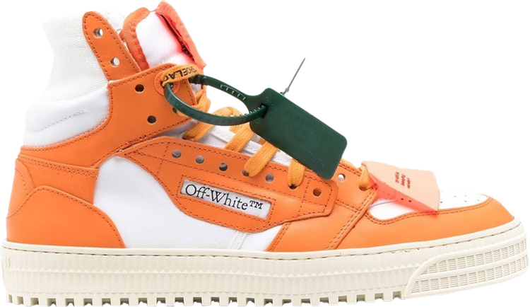 נעלי סניקרס Off-White Off-Court 3.0 High 'Carrot Orange' של המותג אוף וויט בצבע כתום עשויות עוֹר