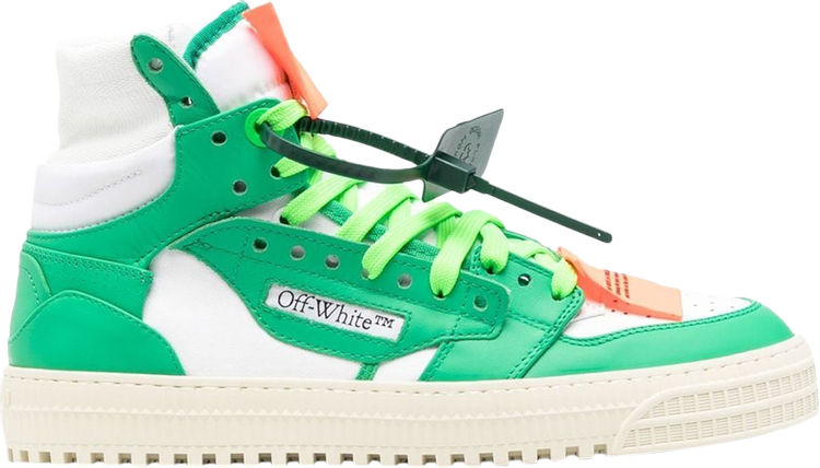 נעלי סניקרס Off-White Off-Court 3.0 High 'White Green' של המותג אוף וויט בצבע ירוק עשויות עוֹר