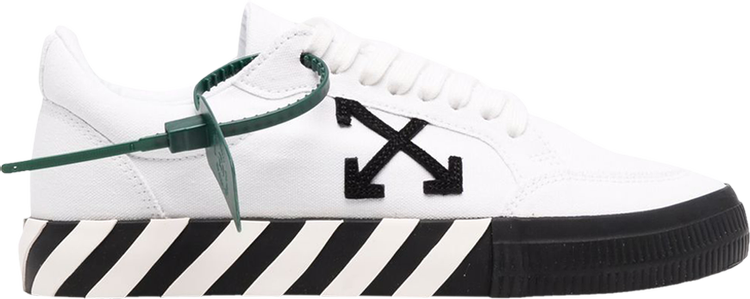 נעלי סניקרס Off-White Vulc Sneaker 'White Black' של המותג אוף וויט בצבע לבן עשויות בַּד