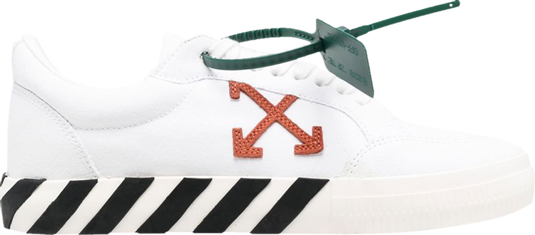 נעלי סניקרס Off-White Vulc Sneaker 'White Brick Red' של המותג אוף וויט בצבע לבן עשויות בַּד