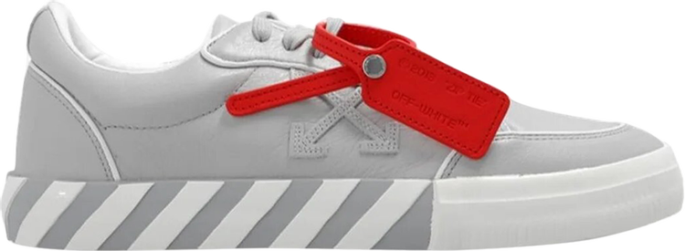נעלי סניקרס Off-White Vulc Sneaker 'Outlined - Light Grey' של המותג אוף וויט בצבע אפור עשויות עוֹר