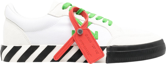 נעלי סניקרס Off-White Vulc Sneaker 'White Lime Green' של המותג אוף וויט בצבע לבן עשויות בַּד