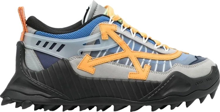 נעלי סניקרס Off-White ODSY-1000 'Dark Grey Orange' של המותג אוף וויט בצבע אפור עשויות רֶשֶׁת