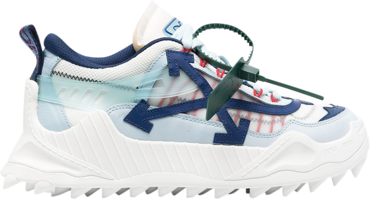 נעלי סניקרס Off-White ODSY-1000 'White Navy Blue' של המותג אוף וויט בצבע לבן עשויות רֶשֶׁת