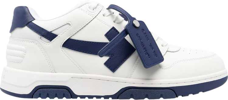 נעלי סניקרס Off-White Out of Office 'White Navy Blue' של המותג אוף וויט בצבע לבן עשויות עוֹר