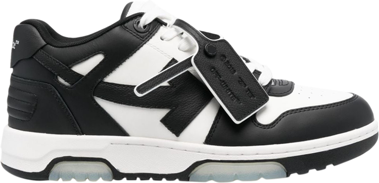 נעלי סניקרס Off-White Out of Office 'Black White' של המותג אוף וויט בצבע שָׁחוֹר עשויות עוֹר