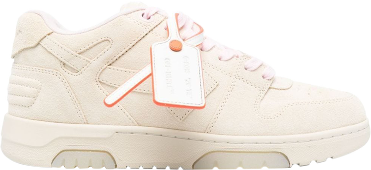 נעלי סניקרס Off-White Out of Office 'Light Beige' של המותג אוף וויט בצבע קרם עשויות עור (זמש)