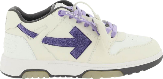 נעלי סניקרס Off-White Out of Office 'College - Beige Purple' של המותג אוף וויט בצבע קרם עשויות עוֹר