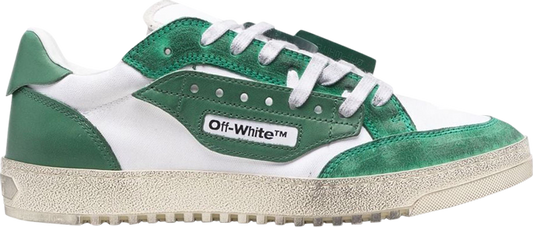 נעלי סניקרס Off-White 5.0 Low 'Distressed White Dark Green' של המותג אוף וויט בצבע ירוק עשויות בַּד