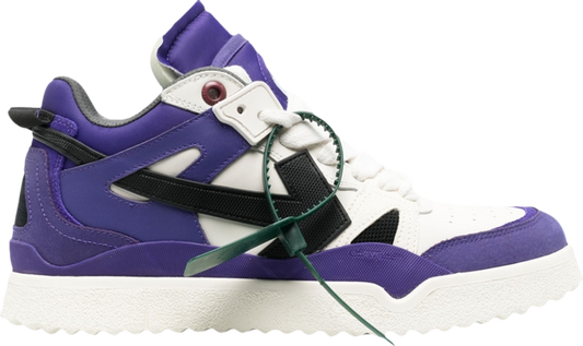 נעלי סניקרס Off-White New Mid Sponge 'Purple Black' של המותג אוף וויט בצבע סָגוֹל עשויות עוֹר