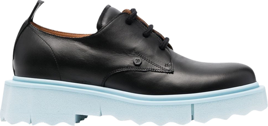 נעלי סניקרס Off-White Sponge Derby 'Black Blue Ice' של המותג אוף וויט בצבע שָׁחוֹר עשויות עוֹר
