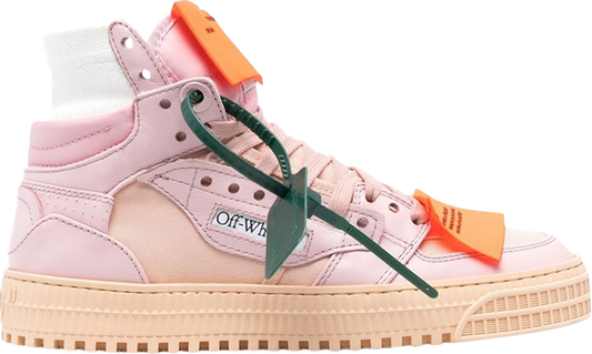 נעלי סניקרס Off-White Wmns Off-Court 3.0 High 'Blush Pink' של המותג אוף וויט בצבע וָרוֹד עשויות עוֹר