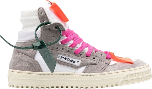 נעלי סניקרס Off-White Wmns Off-Court 3.0 High 'Light Grey White' של המותג אוף וויט בצבע אפור עשויות עור (זמש)