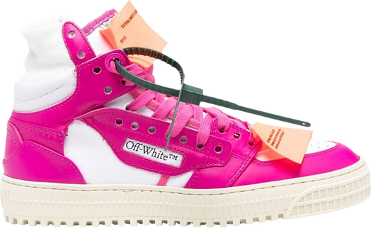 נעלי סניקרס Off-White Wmns Off-Court 3.0 High 'Fuchsia Pink' של המותג אוף וויט בצבע וָרוֹד עשויות עוֹר