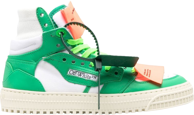 נעלי סניקרס Off-White Wmns Off-Court 3.0 High 'Green White' של המותג אוף וויט בצבע ירוק עשויות עוֹר
