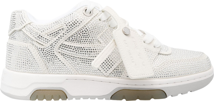 נעלי סניקרס Off-White Wmns Out Of Office 'White Strass' של המותג אוף וויט בצבע לבן עשויות עוֹר