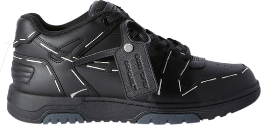 נעלי סניקרס Off-White Wmns Out of Office 'Sartorial Stitch - Black' של המותג אוף וויט בצבע שָׁחוֹר עשויות עוֹר