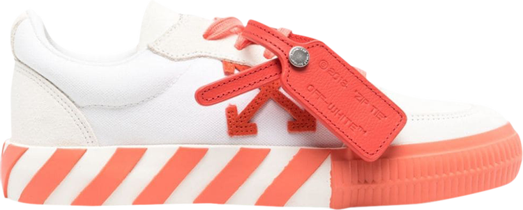 נעלי סניקרס Off-White Wmns Vulc Sneaker Low 'White Coral' של המותג אוף וויט בצבע לבן עשויות בַּד