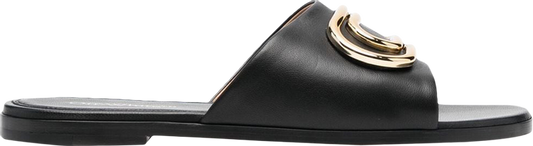 נעלי סניקרס Off-White Wmns Paperclip Nappa Slider 'Black Gold' של המותג אוף וויט בצבע שָׁחוֹר עשויות עוֹר