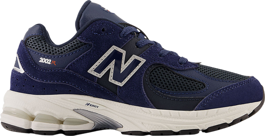 נעלי סניקרס 2002R Little Kid Wide 'Navy Outerspace' של המותג ניו באלאנס בצבע כְּחוֹל עשויות עור (זמש)